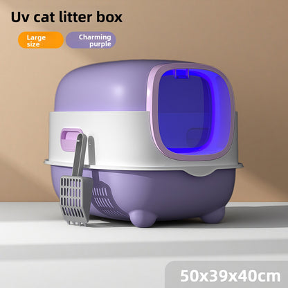 Katzentoilette mit UV-Sterilisation und Geruchskontrolle