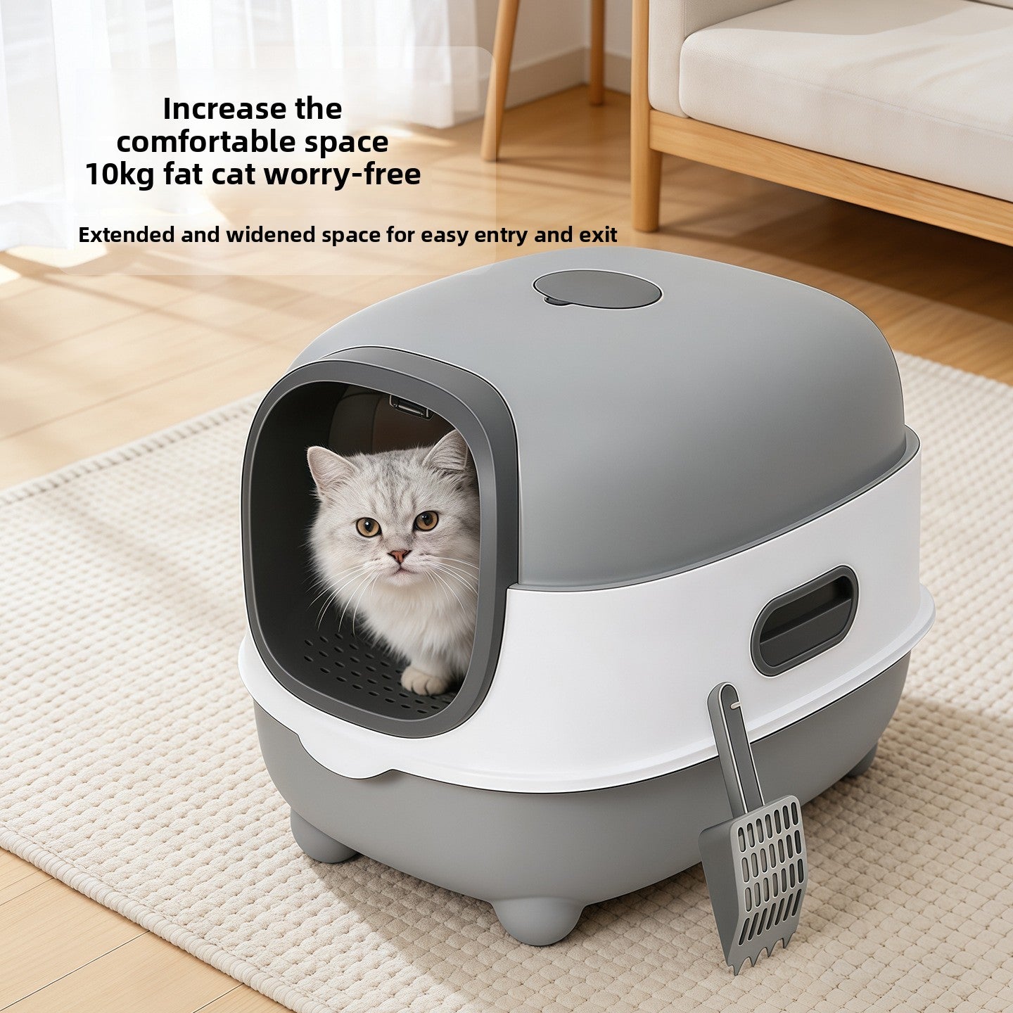Katzentoilette mit UV-Sterilisation und Geruchskontrolle