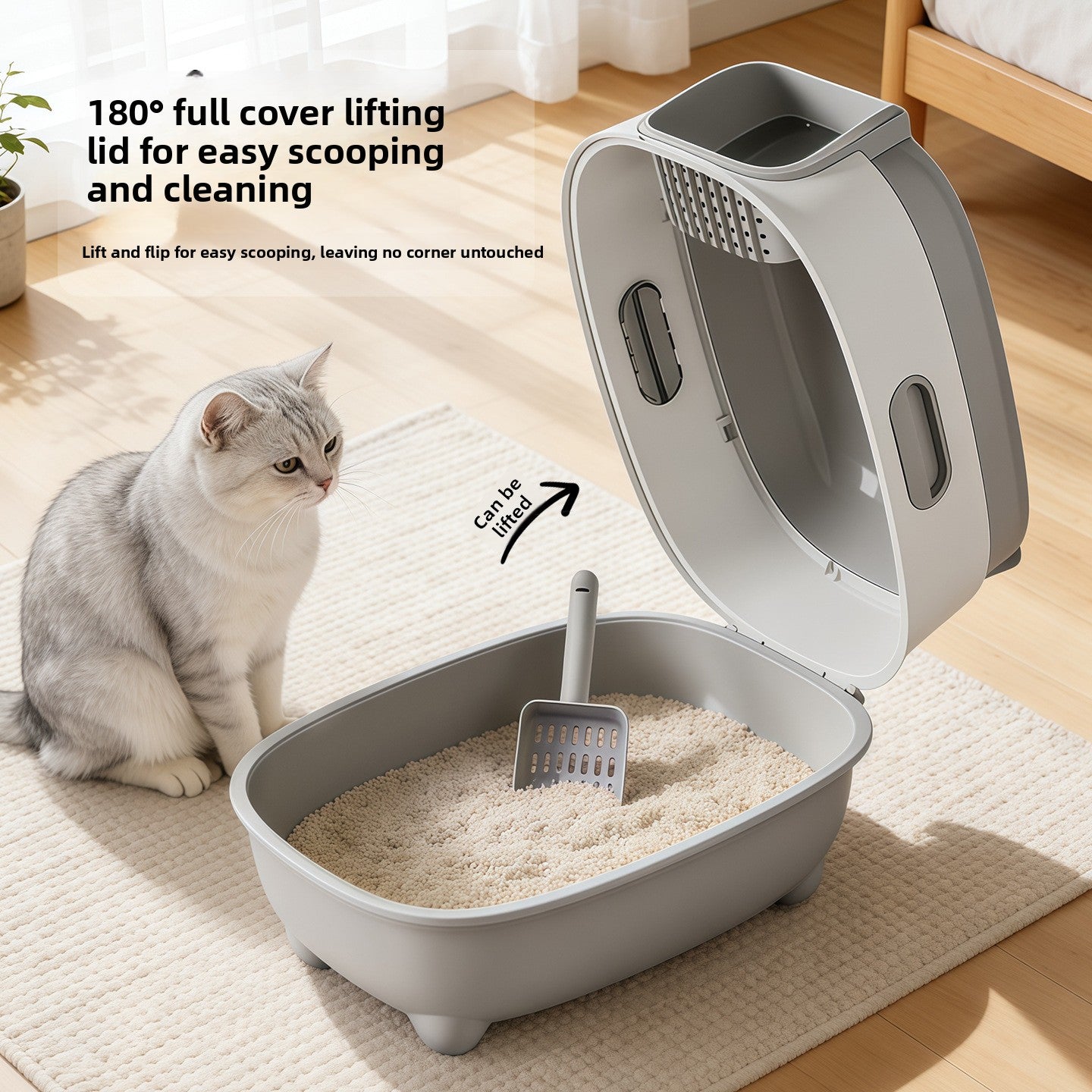 Katzentoilette mit UV-Sterilisation und Geruchskontrolle