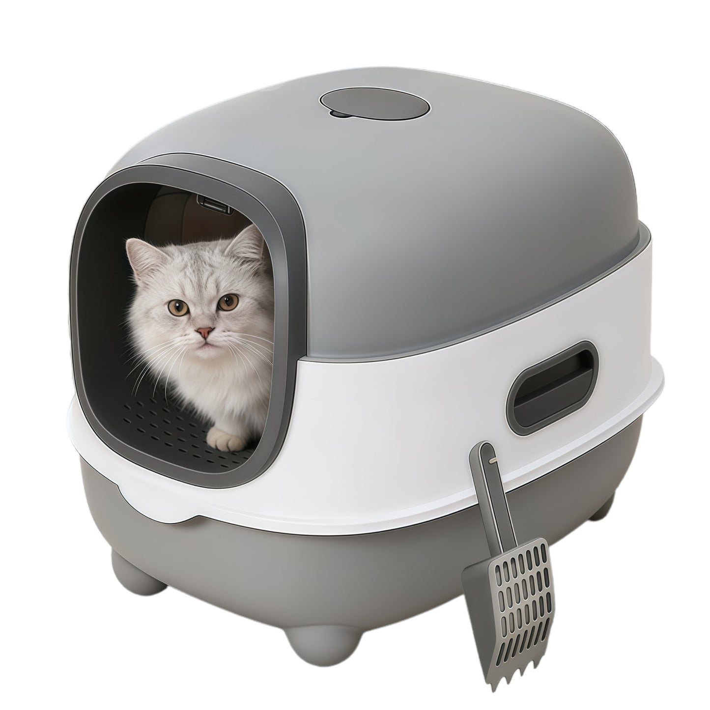 Katzentoilette mit UV-Sterilisation und Geruchskontrolle